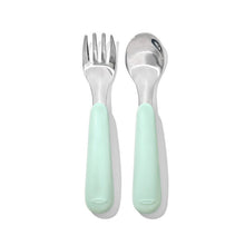 Load image into Gallery viewer, OXO Tot On-The-Go Fork And Spoon Set - Opal