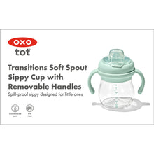Load image into Gallery viewer, OXO Tot Transitions Soft Spout Sippy Cup With Removable Handles 150ml - Opal