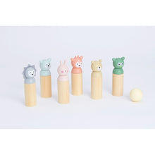 Load image into Gallery viewer, Bubble Wooden Animal Bowling Set