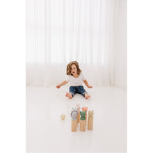 Load image into Gallery viewer, Bubble Wooden Animal Bowling Set