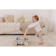 Load image into Gallery viewer, Bubble Wooden Baby Push Cart & Walker with 45 Building Blocks