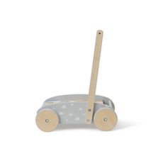Load image into Gallery viewer, Bubble Wooden Baby Push Cart & Walker with 45 Building Blocks