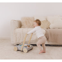Load image into Gallery viewer, Bubble Wooden Baby Push Cart & Walker with 45 Building Blocks