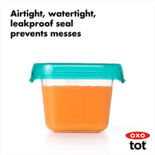 Load image into Gallery viewer, OXO Tot Baby Blocks Freezer Storage Containers 6 oz - Teal