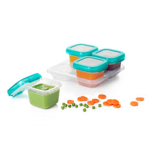 Load image into Gallery viewer, OXO Tot Baby Blocks Freezer Storage Containers 6 oz - Teal