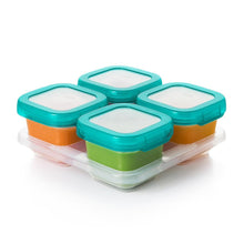 Load image into Gallery viewer, OXO Tot Baby Blocks Freezer Storage Containers 6 oz - Teal