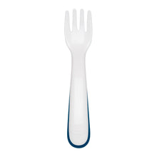 Load image into Gallery viewer, OXO Tot On-The-Go Plastic Fork & Spoon Set With Travel Case - Navy