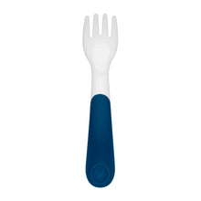 Load image into Gallery viewer, OXO Tot On-The-Go Plastic Fork & Spoon Set With Travel Case - Navy