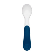 Load image into Gallery viewer, OXO Tot On-The-Go Plastic Fork & Spoon Set With Travel Case - Navy