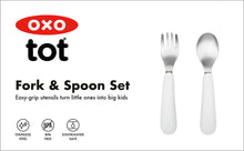 Load image into Gallery viewer, OXO Tot Fork & Spoon Set - Grey