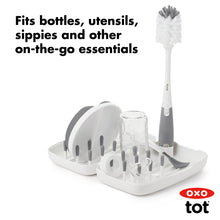Load image into Gallery viewer, OXO Tot On the Go Drying Rack & Bottle Brush - Grey