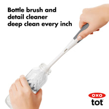 Load image into Gallery viewer, OXO Tot On the Go Drying Rack & Bottle Brush - Grey