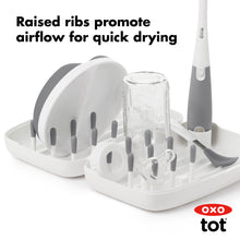 Load image into Gallery viewer, OXO Tot On the Go Drying Rack & Bottle Brush - Grey