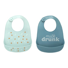 Load image into Gallery viewer, Pearhead Silicone Bib Set of 2 - Milk Drunk