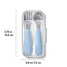 Load image into Gallery viewer, OXO Tot On-The-Go Fork And Spoon Set - Dusk
