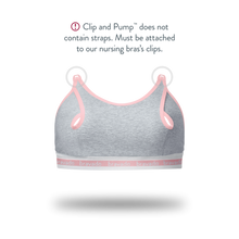Load image into Gallery viewer, Bravado Designs Clip And Pump Hands-Free Nursing Bra Accessory - Sustainable - Dove Heather With Dusted Peony L
