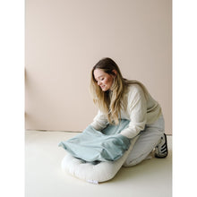 Load image into Gallery viewer, Snuggle Me Natural Infant Lounger with Slate Cover
