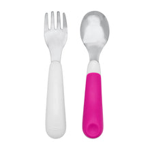 Load image into Gallery viewer, OXO Tot On the Go Fork And Spoon Set - Pink
