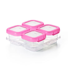 Load image into Gallery viewer, OXO Tot Baby Blocks Freezer™ Storage Containers - 4 Oz - Pink
