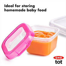 Load image into Gallery viewer, OXO Tot Baby Blocks Freezer Storage Containers Set 4oz/120ml - Pink
