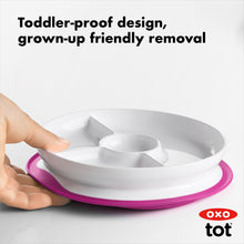 Load image into Gallery viewer, OXO Tot Stick &amp; Stay Suction Divided Plate - Pink
