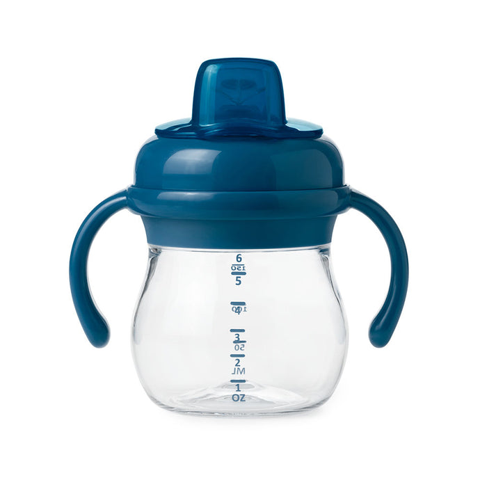 OXO Tot Grow Soft Spout Sippy Cup With Removable Handles - 6 Oz - Navy