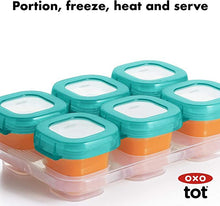 Load image into Gallery viewer, OXO Tot Baby Blocks Freezer Storage Containers 2 oz - Teal
