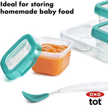 Load image into Gallery viewer, OXO Tot Baby Blocks Freezer Storage Containers 4 oz - Teal
