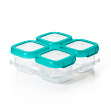 Load image into Gallery viewer, OXO Tot Baby Blocks Freezer Storage Containers 4 oz - Teal
