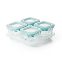 Load image into Gallery viewer, OXO Glass Baby Blocks (4 oz) - Teal
