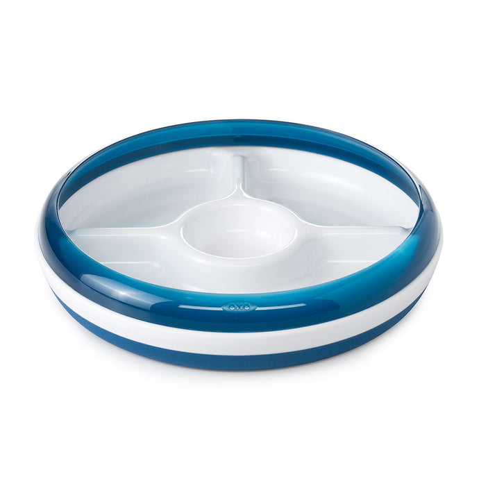 OXO Tot Divided Plate with Removable Ring - Navy