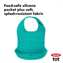 Load image into Gallery viewer, OXO Tot Roll Up Bib - Teal
