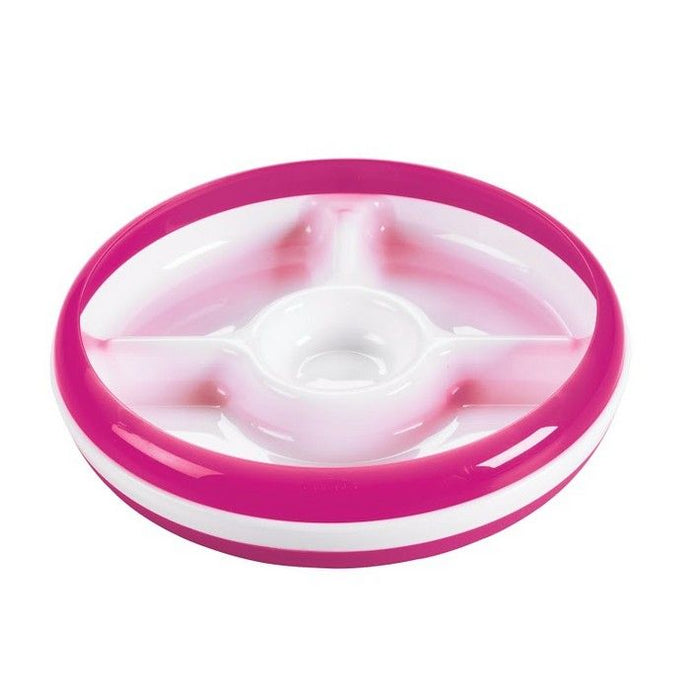 OXO Tot Divided Plate with Removable Ring - Pink