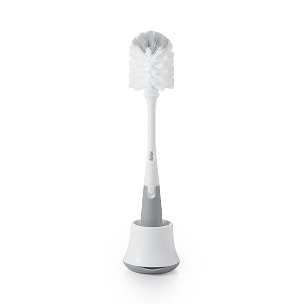 OXO Tot Bottle Brush with Detail Cleaner & Stand - Grey