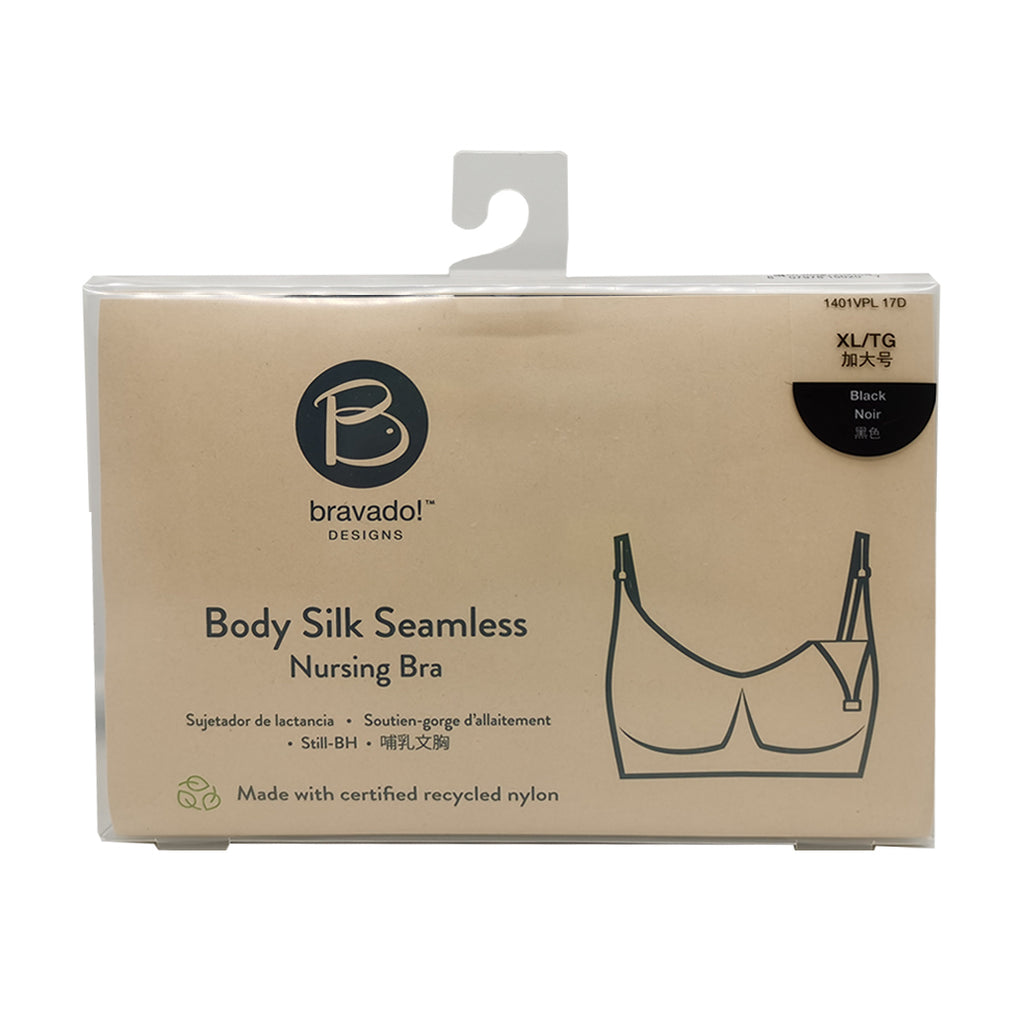 Body Silk Seamless Nursing Bra by Bravado, Black, Nursing Bra