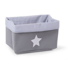 Load image into Gallery viewer, Childhome Canvas Storage Basket - Grey Stripes - 32x20x20CM
