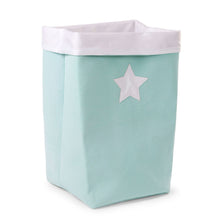 Load image into Gallery viewer, Childhome Canvas Storage Basket - Mint White - 32x32x60CM
