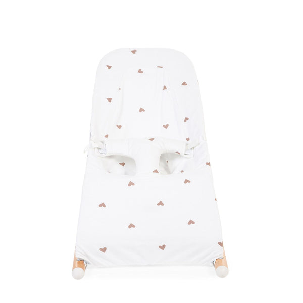 Childhome Evolux Bouncer Cover - Jersey Hearts