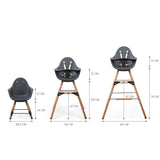 Childhome Evolu One.80° High Chair - Natural Anthracite