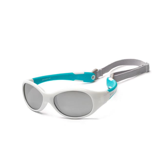 Koolsun Flex Baby Sunglasses - White Aqua 0-3 yrs