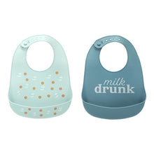 Load image into Gallery viewer, Pearhead Silicone Bib Set of 2 - Milk Drunk
