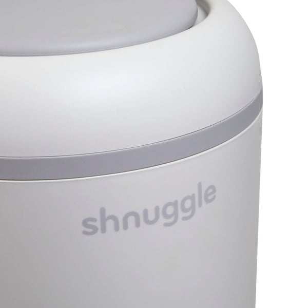 Shnuggle Eco-Touch Nappy Bin - White/Grey