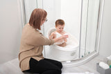 Shnuggle Toddler Bath - White with Light Grey Backrest